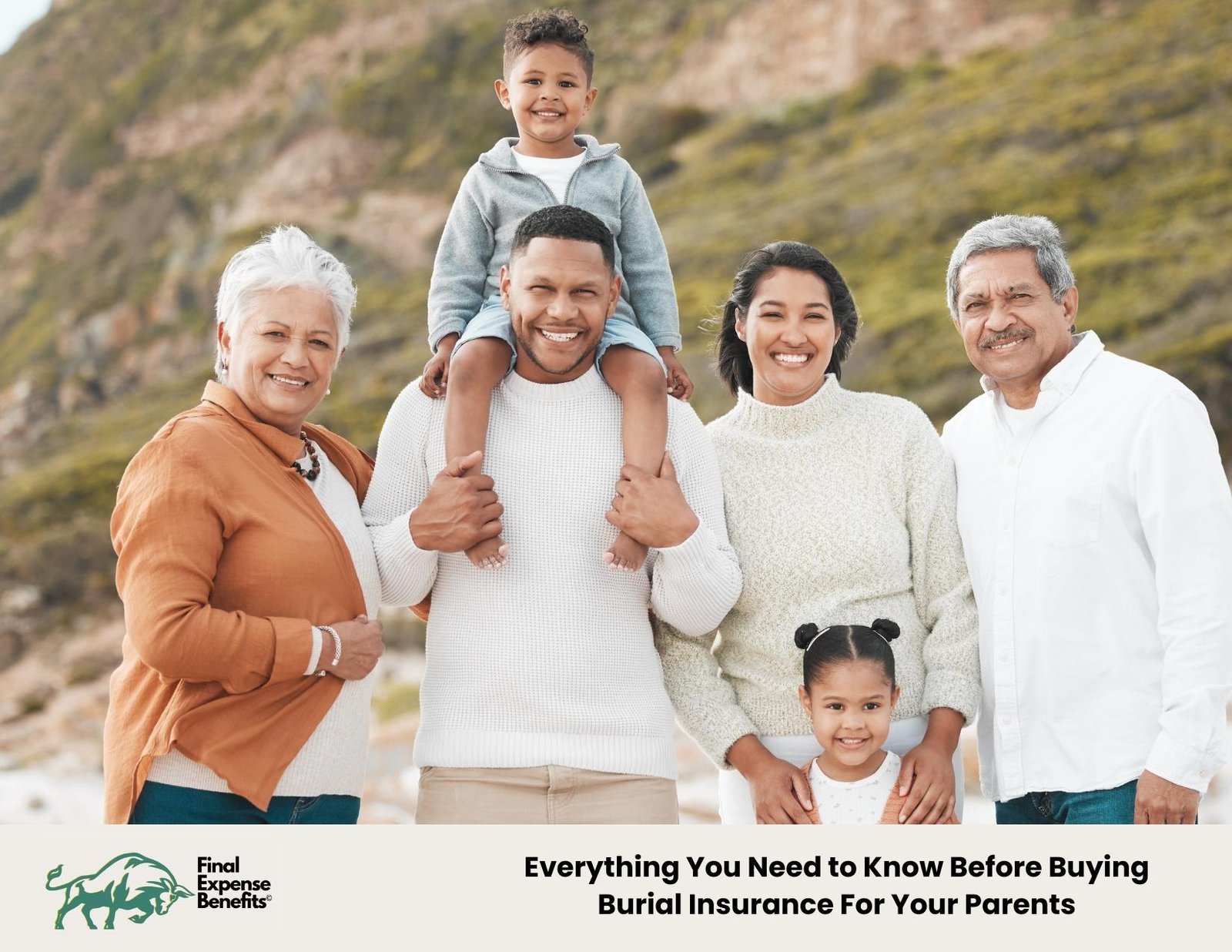 Happy parents with children reviewing life insurance documents at home